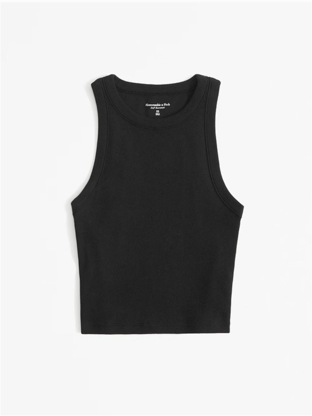 Abercrombie & Fitch Black Ribbed Racer Tank